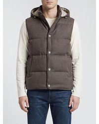 Eleventy - Quilted Cashmere Vest With Removable Hood - Lyst