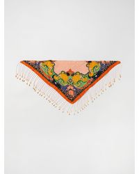 Etro - Seidenschal Mit Paisley-Print Und Perlenfransen - Lyst
