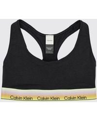Calvin Klein - Cotton And Modal Blend Bralette With Racerback - Lyst