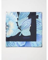 Ferragamo - Floral Print Silk Scarf - Lyst