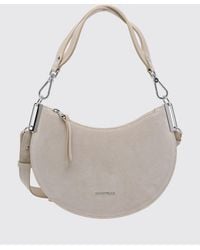Coccinelle - Small Sunup Suede Leather Hobo Bag With Lettering Logo - Lyst
