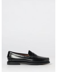 Sebago - Classic Dan Brushed Leather Penny Loafers With Low Heel - Lyst
