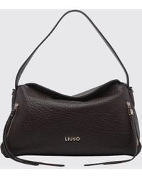 Liu Jo - Grained Faux Leather Hobo Bag With Handle And Removable Strap - Lyst