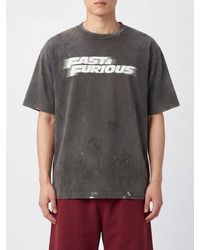 SAINT Mxxxxxx - Graphic Print Cotton T-Shirt With Dropped Shoulders - Lyst