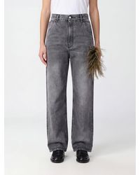 DARKPARK - Vaqueros Anchos De Talle Alto Lisa De En Denim Con Charms Y Bordados - Lyst