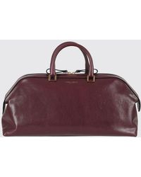 Alberta Ferretti - Large Smooth Leather Handbag With Foil Logo - Lyst