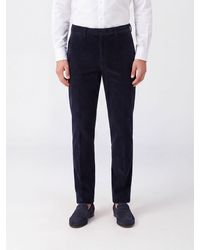Briglia 1949 - Slim Fit Cotton Velvet Chino Trousers - Lyst