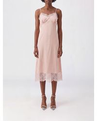 Simone Rocha - Satin Midi Slip Dress With Embroidered Lace Details - Lyst