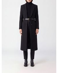 DSquared² - Single-Breasted Long Wool-Blend Coat With Adjustable Belt - Lyst