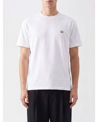 Valentino - Vlogo Signature Cotton T-Shirt With Contrasting Logo - Lyst