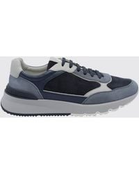 Brunello Cucinelli - Bicolor Suede And Leather Low-Top Sneakers With Serrated Sole - Lyst