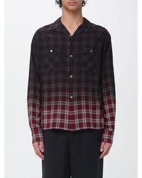Maison Margiela - Check Pattern Viscose Long-Sleeved Cuban Collar Shirt - Lyst