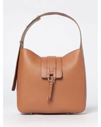 Hogan - Hobo Schultertasche Aus Genarbtem Leder - Lyst