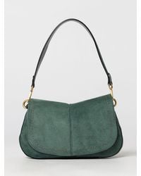 Gianni Chiarini - Helena Suede Shoulder Bag With Flap And Removable Handle - Lyst