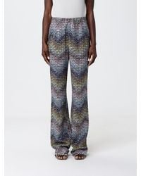 Missoni - Straight Zig Zag Viscose Blend Trousers - Lyst
