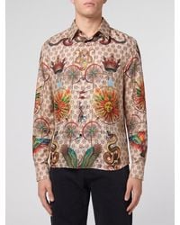 Philipp Plein - Silk Shirt With Monogram And Graphic Prints - Lyst