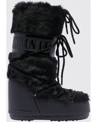Moon Boot - Icon Faux Fur Snow Boots With Padded Lining And Adjustable Laces - Lyst