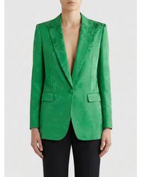 Etro - Single-Breasted Viscose Blend Blazer With Paisley Motif - Lyst