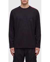 Y-3 - Relaxed Fit Long-Sleeved Cotton T-Shirt With Tone-On-Tone Logo - Lyst