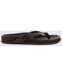 Jacquemus - The Tatanes Calfskin Thong Sandals With Low Heel - Lyst
