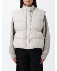 Brunello Cucinelli - Water-Repellent Quilted Technical Vest With High Neck - Lyst