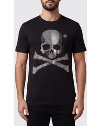 Philipp Plein - Short-Sleeved Cotton T-Shirt With Skull Print - Lyst