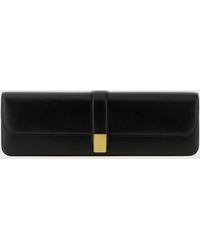 KHAITE - Blake Smooth Leather Clutch With Magnetic Flap Closure - Lyst