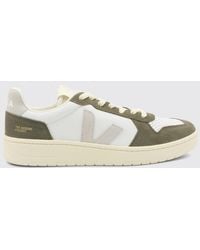 Veja - V-82 O.T. Leather Sneakers With Perforated Toe And Contrast Logo - Lyst
