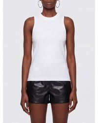 Barrow - Slim Fit Sleeveless Cotton Top With Crew Neck - Lyst