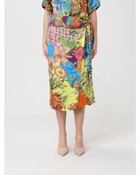 Liu Jo - Graphic Print Satin Wrap Skirt - Lyst