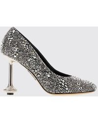Loewe - Toy Suede Pumps With Crystals And Sculptural Heel - Lyst