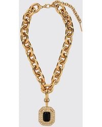 Alessandra Rich - Brass Choker Necklace With Pavé Set Crystals - Lyst
