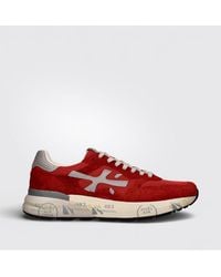 Premiata - Mick Used Suede And Mesh Sneakers - Lyst