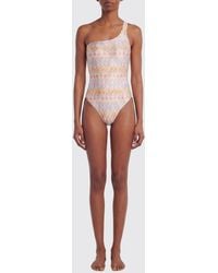Missoni - Polyamide One-Piece Swimsuit With Zig-Zag Motif - Lyst
