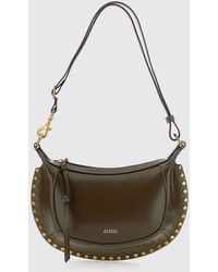 Isabel Marant - Oskan Moon Studded Half-Moon Leather Shoulder Bag - Lyst