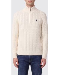 Polo Ralph Lauren - Virgin Wool Half-Zip Turtleneck Jumper With Pony Logo - Lyst