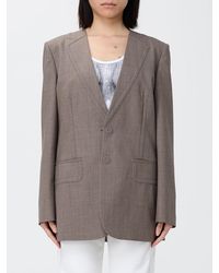 Moschino - Single-Breasted Wool Blend Blazer - Lyst
