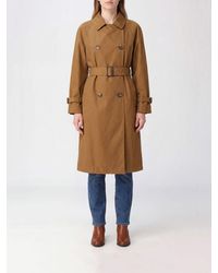 Max Mara - Double-Breasted Cotton Trench Coat - Lyst
