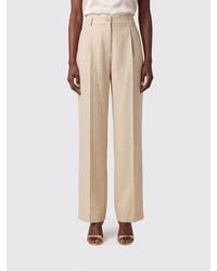 P.A.R.O.S.H. - P.A.R.O.S.H. High-Waisted Tailored Wide-Leg Linen-Blend Trousers - Lyst