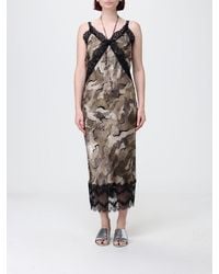 Pinko - Printed Viscose Slip Dress - Lyst