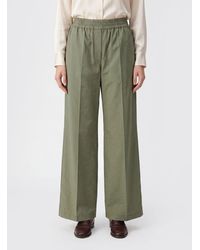 Brunello Cucinelli - Wide Leg Poplin Trousers - Lyst