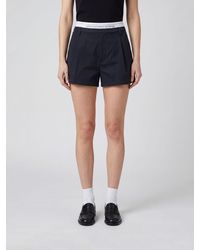 Alexander Wang - Cotton-Blend Shorts With Logo Elastic Waistband - Lyst