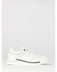 Fendi - Fender Calfskin Leather Sneakers With Lettering Logo And Perforated Toe - Lyst