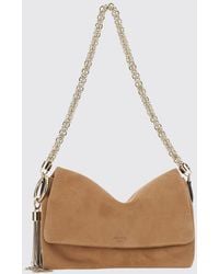 Jimmy Choo - Callie Flap Suede Shoulder Bag With Metallic Tassels - Lyst