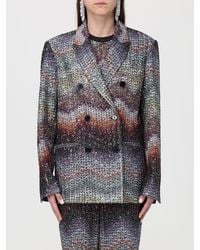 Missoni - Zweireihiger Blazer Aus Viskose Mit Zickzackmuster - Lyst