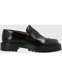 Maison Margiela - Tabi Brushed Leather Loafers - Lyst