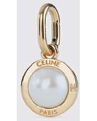Celine - Resin And Brass Charm With Pearl - Lyst