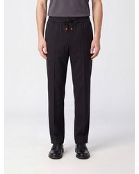 Drole de Monsieur - Straight-Leg Cotton Trousers With Drawstring Waist - Lyst