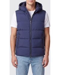 Moorer - Technical Quilted Down Vest With Hood - Lyst