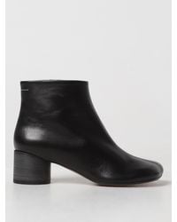 MM6 by Maison Martin Margiela - Leather Ankle Boots - Lyst